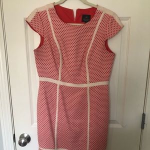Coral & Cream Patterned Dress